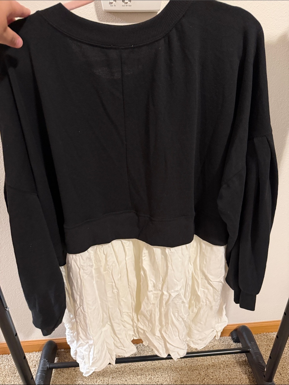 Arula 1X Black and White Layered Pullover Dress - Picture 3 of 3